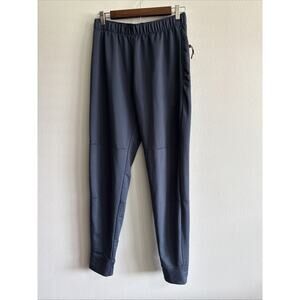 Asics Running Pants joggers Mens Size Small Blue Tapered Pockets Pull On Reflect